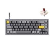 Keychron Q2 Wired Custom Mechanical Keyboard, Brown Switch, Silver Grey picture