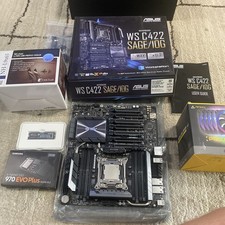 ASUS WS C422 SAGE 10/G Motherboard bundle, CPU, 250GB SSD, be quiet PS, RGB Fan picture