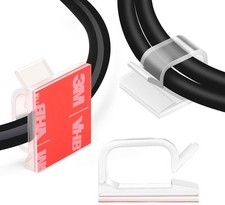 120PCS  Adhesive Cable Wire Clips Clear, Outdoor Christmas Light Clips, Cable Ho picture