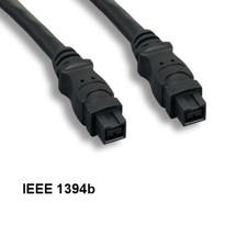 Kentek 3ft IEEE-1394b 9 Pin to 9 Pin Firewire Cable 800Mbps for PC SUN iLink DV picture