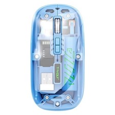 Transparent Blue RGB Silent Wireless Gaming Mouse picture