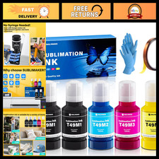 700ML Sublimation Ink for Epson F170 F570 - ICC-Free, Anti-UV, 5 Packs picture