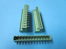 5 pcs 5.08mm Close Angle 12pin Screw Terminal Block Connector Plugable Green New picture