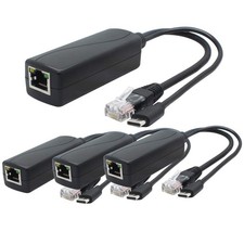 4 PCS 5V PoE Splitter USB Type C 48V To 5V 2.4A IEEE 802.3af 10/100Mbps Cable picture