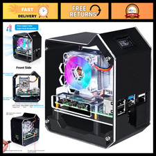 Mini Tower NAS Kit for Raspberry Pi 4, PWM RGB Fan, M.2 SATA SSD Expansion, GPIO picture