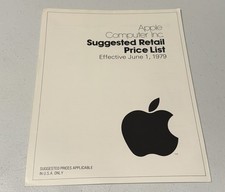 Apple Computer Print June 1979 Suggested Retail Price List Vintage Nice picture
