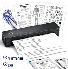 Bluetooth Wireless Printer Portable Thermal Printer for Travel Android iOS Black picture