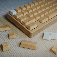 137 PCS PBT Dye Sub Keycaps Yellow Cherry Profile Fits 61/64/87/104/108 MX picture