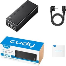 2 Cudy New 30w Gigabit Poe Injector Adapter, 30w,10/100/1000mbps picture