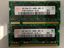 Hynix 4GB 2x2GB DDR2 800MHz PC2-6400S Laptop RAM SODIMM Memory Kit HYMP125S64CP8 picture