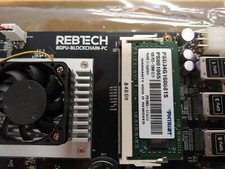 Rebtech 8GPU-BLOCKCHAIN-PC Mining Board 4GB DDR3 120GB mSATA BARELY USED picture