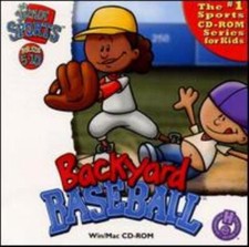 Backyard Baseball 1 PC MAC CD kids build manage team sports athletes bat game picture