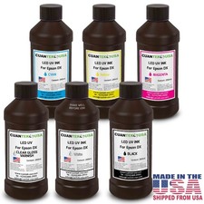 LED Curable UV Inks 250ml for Epson DX5 XP600 i3200 L800 heads, EufyMakeE1 picture