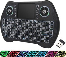 Teclado Mini Inalámbrico Retroiluminado con Touchpad para TV Box, PC y Smart TV picture