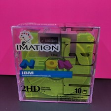 Imation 10-Packs Neon Color Diskettes IBM Formatted 2HD 1.44 MB - Sealed NEW picture