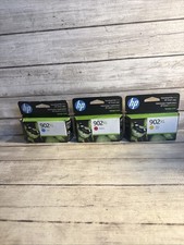 New Genuine HP 902XL High Yield Ink Cartridges Cyan Magenta Yellow Exp 2025/2026 picture