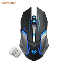 Pink Gaming Wireless Mouse 2.4G Rechargeable Backlight USB for PC Laptop iOS picture