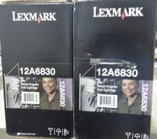 2 New Factory Sealed Genuine Lexmark 12A6830 Laser Cartridges New Bx Style T520  picture