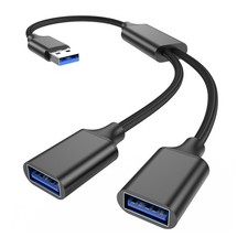 USB Splitter 1 in 2 Out,USB to Dual USBA Female Y Splitter picture