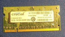 Crucial 1gb DDR2 Laptop Memory Module 128Mx6 CT12864AC667.M8FH picture