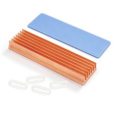 Pure Copper M2 NVMe SSD Heatsink with 7 Copper Fins Cooling Solution for SSDs picture