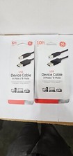2 Pack USB Device Cable A Male/B Male 6Ft And 10Ft  by GE picture
