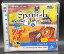 Spanish Vocabulary Builder/Pulitzer Spanish To Go PC CD-ROM NEW B438 picture