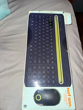 onn. Surf onn. Bluetooth Compact Keyboard & Mouse Bundle QWERTY Black picture