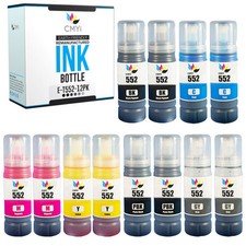 12 PK Compatible 552 EcoTank Ink Bottles for Epson EcoTank ET-8500 and ET-8550 picture