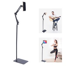 Universal 360° Adjustable Tablet Holder Floor Stand Clamp for 4-17cm Phone iPad picture