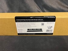 StarTech.com 1U Horizontal Finger Duct Rack Cable Manager w/ Cover CMDUCT1UX picture