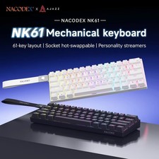 AJAZZ NK61 60% Wired Mechanical Gaming Keyboard RGB Hot-Swappable 61 Keys picture