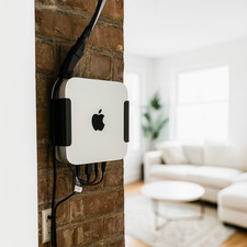 Black Space-Saving Wall/Desk Mount for Mac Mini (Fits M1/M2) Holder Bracket picture