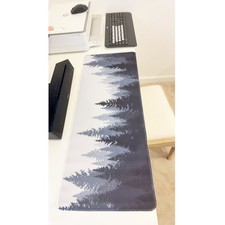 Misty Pine Forest Landscape Large Gaming Mouse Pad 31