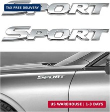 2 PCS 3D Metal Car Sport Sticker, Chrome-Plated Personalise Sport Emblem Car Tai picture