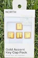 North Gold Accent Key Cap Pack Keycap Set Arrow Keys & Spacebar, Gold picture