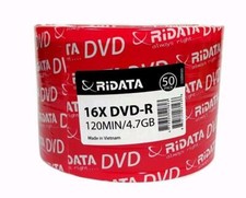 50 RIDATA Blank 16X  DVD-R DVDR Branded Logo 4.7GB Recordable Media Disc picture