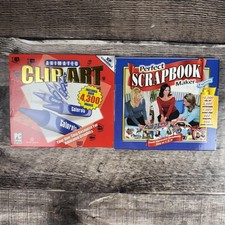 Vintage Cosmi Animated Clip Art & Perfect Scrapbook Maker XP CD-ROM Software Lot picture