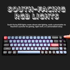 BLACK/GRAY/RED - KEYCHRON K14 PRO WIRELESS CUSTOM MECHANICAL KEYBOARD,70% picture