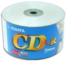50-Pak Ridata 80-Min 40X DIGITAL-AUDIO CDR-DA Logo-top CD-R's in Shrinkwrap picture