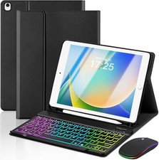 Case for iPad 9th 8th 7th Gen 10.2 inch, Detachable USB-C Keyboard with Pen Slot picture