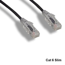 Kentek Black 25ft UTP Slim Cat6 Cable OD 3.6mm RJ45 Pure Copper Ethernet Network picture