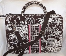 VERA BRADLEY Laptop Portfolio Case w/ strap - IMPERIAL TOILE - Perfect Condition picture