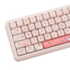 COOMICKEY PBT Keycaps, 139 Keys Keycaps 75 Percent, Cute MOA Keycaps Cute Dye... picture