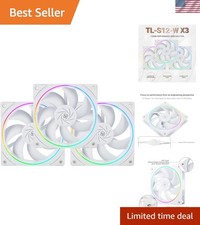 Performance-Driven TL-S12W X3 120mm CPU Cooling Fan with ARGB Lighting - 3-Pack picture