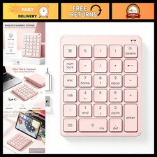 Wireless Numeric Keypad with USB-C Adapter, 28 Keys Portable 2.4GHz Numpad for L picture