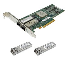QLogic QLE8152 FC Dual Port 10Gb SFP+ PCIe x8 CNA 111-01006+A0 + 2x 10Gb SFP+ picture
