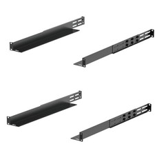 Universal 1U Half Depth Server Rack Rails 2 Pack 4 Post Rack Mount Shelf picture
