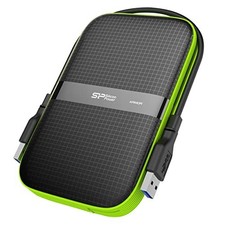 2TB Portable External Hard Drive, USB 3.0, Shockproof, Black-Green picture
