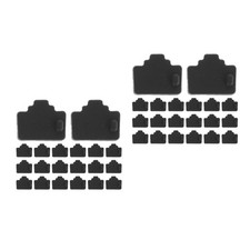 120Pcs Reusable Rj45 Port Dust Protectors for Computer Ethernet Socket Black picture